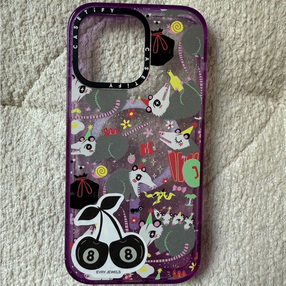 Casetify Purple Party Opossum Case